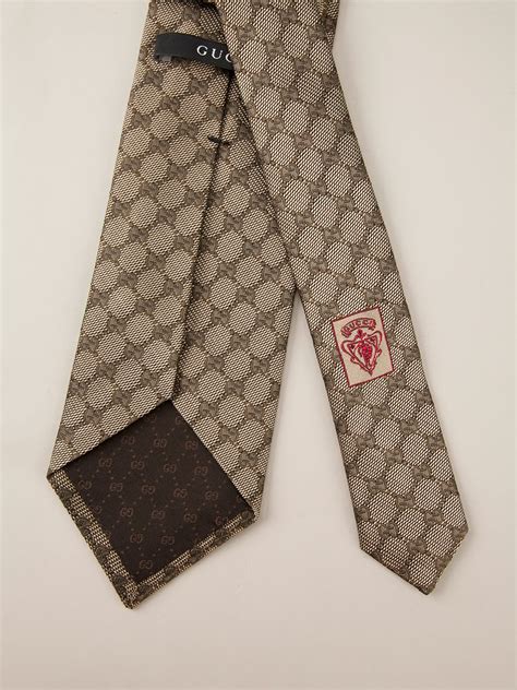 gucci logo tie brown|Gucci tie outlet.